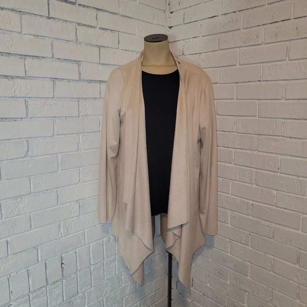NWT Faux Suede Draped Cardigan Size Medium